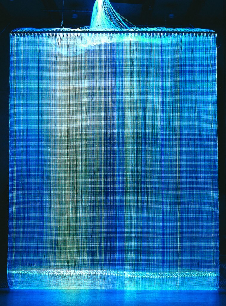 2002 
Tapestry 
Optic fibres 
330 x 250 cm 
Unique piece made for the exhibition Tapestries at the Museum of Decorative Arts Copenhagen