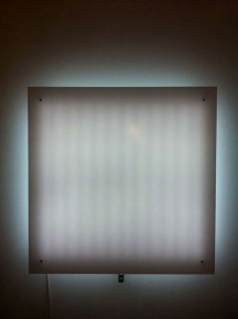 2009 
Plexiglass, LED 
100 x 100 x 10 cm 
Limited edition of 8 (+ 2 prototypes + 2 A.P.)