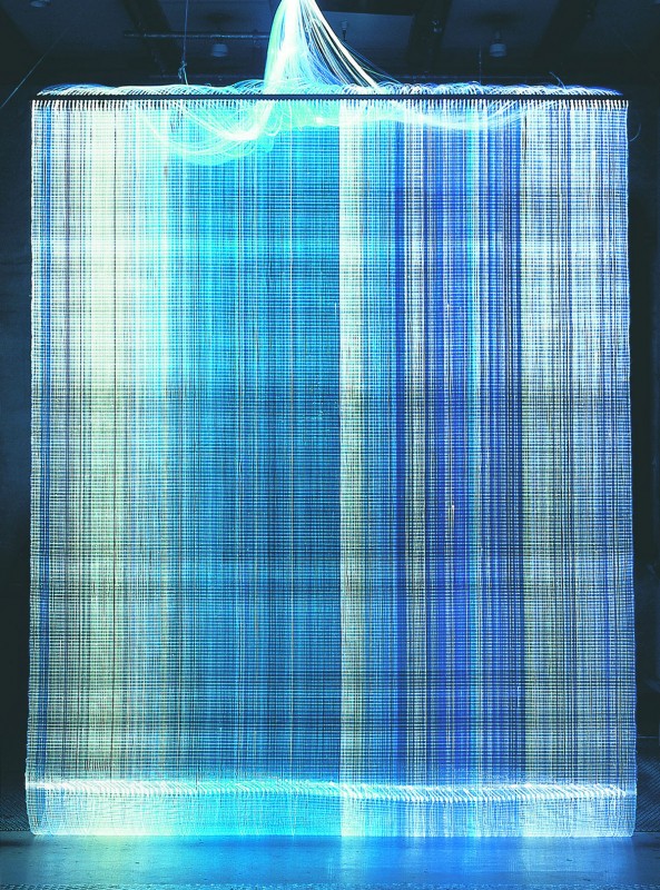 2002 
Tapestry 
Optic fibres 
330 x 250 cm 
Unique piece made for the exhibition Tapestries at the Museum of Decorative Arts Copenhagen
