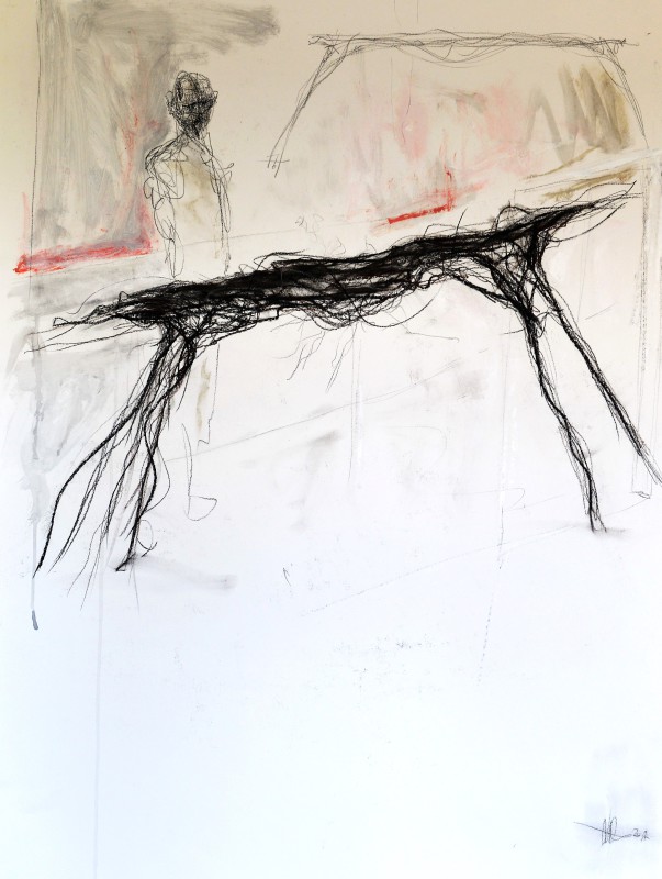 2011
Pencil, charcoal & gouache on paper
89 cm x 59 cm
Unique