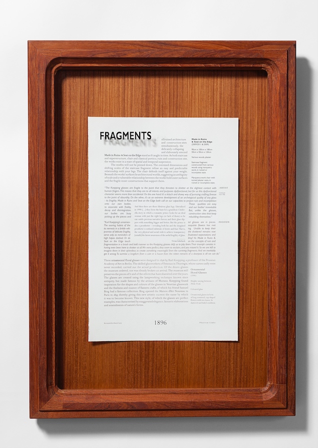 2009 – 2011
Fragments
Framed text
68 x 48 x 5 cm