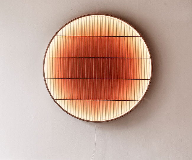 Ane Lykke, Light Object, 2018, Cypress wood, LED, 160 x 160 cm